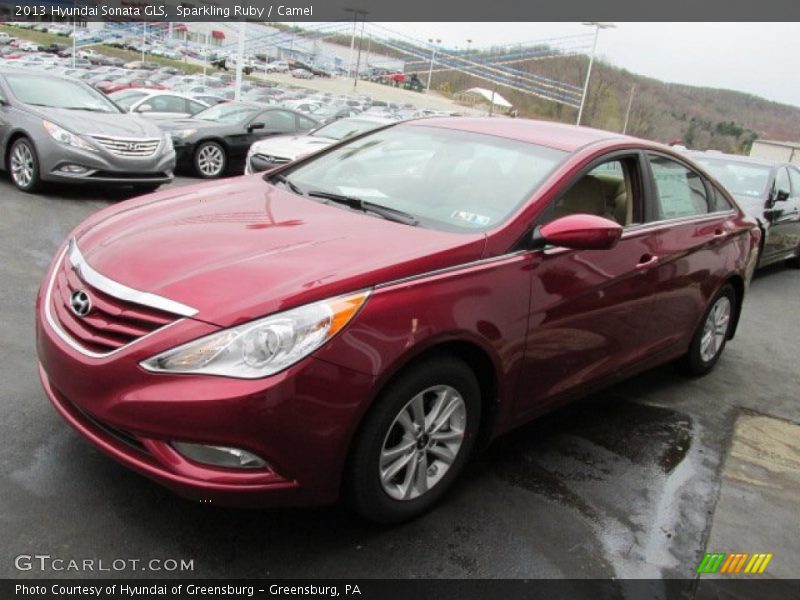Sparkling Ruby / Camel 2013 Hyundai Sonata GLS