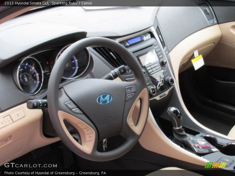 Sparkling Ruby / Camel 2013 Hyundai Sonata GLS