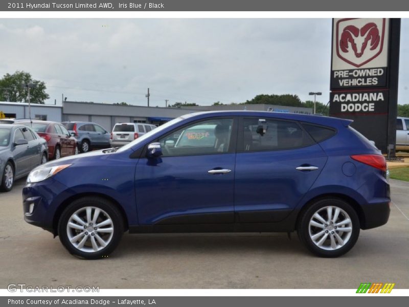 Iris Blue / Black 2011 Hyundai Tucson Limited AWD