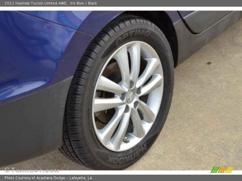 Iris Blue / Black 2011 Hyundai Tucson Limited AWD