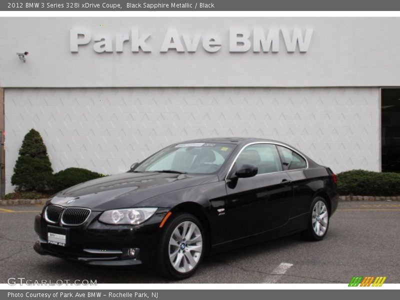 Black Sapphire Metallic / Black 2012 BMW 3 Series 328i xDrive Coupe