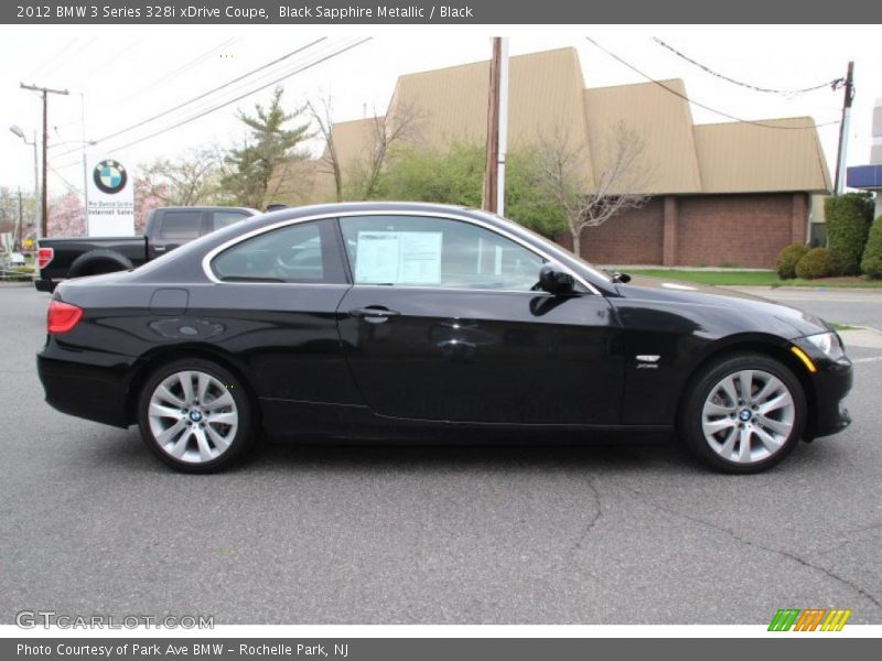 Black Sapphire Metallic / Black 2012 BMW 3 Series 328i xDrive Coupe