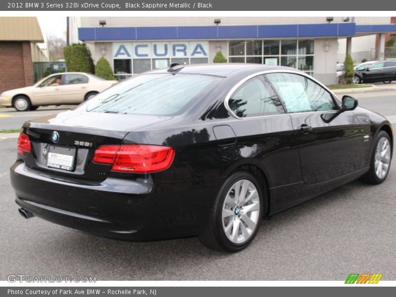 Black Sapphire Metallic / Black 2012 BMW 3 Series 328i xDrive Coupe