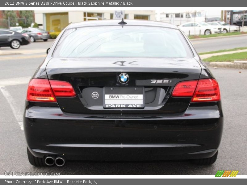 Black Sapphire Metallic / Black 2012 BMW 3 Series 328i xDrive Coupe