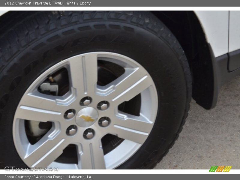 White / Ebony 2012 Chevrolet Traverse LT AWD