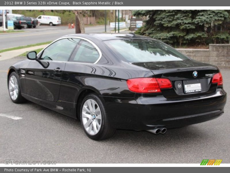 Black Sapphire Metallic / Black 2012 BMW 3 Series 328i xDrive Coupe