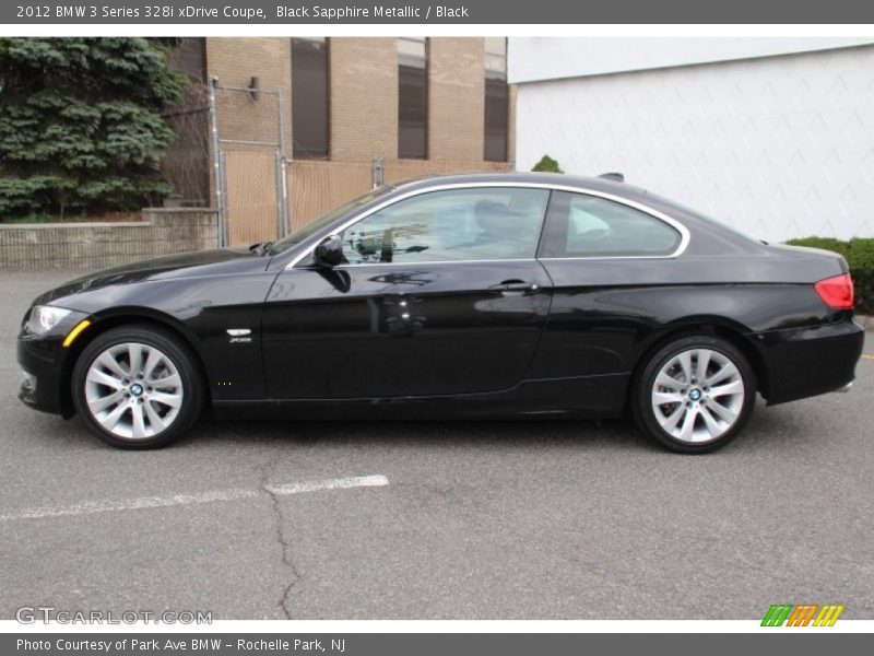 Black Sapphire Metallic / Black 2012 BMW 3 Series 328i xDrive Coupe