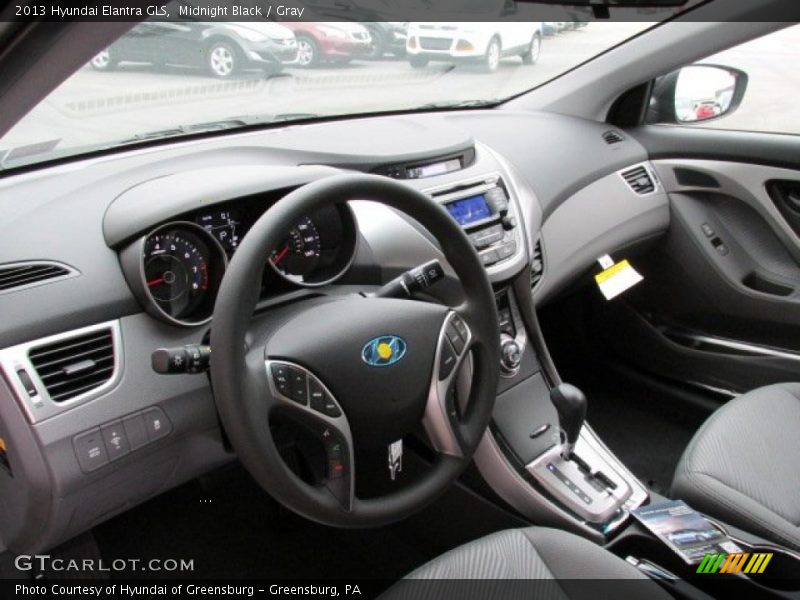 Midnight Black / Gray 2013 Hyundai Elantra GLS