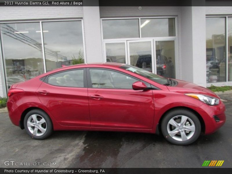 Red Allure / Beige 2013 Hyundai Elantra GLS