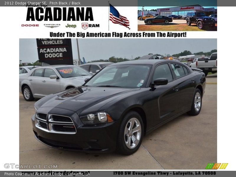 Pitch Black / Black 2012 Dodge Charger SE