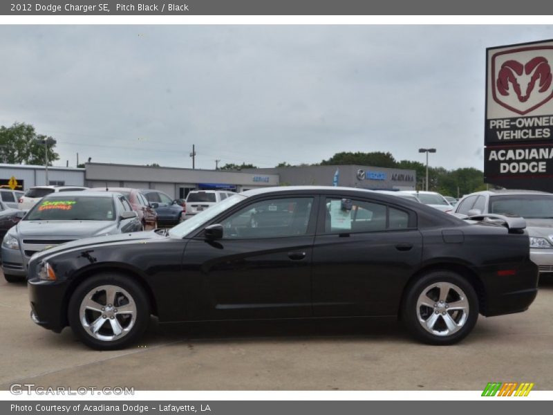 Pitch Black / Black 2012 Dodge Charger SE