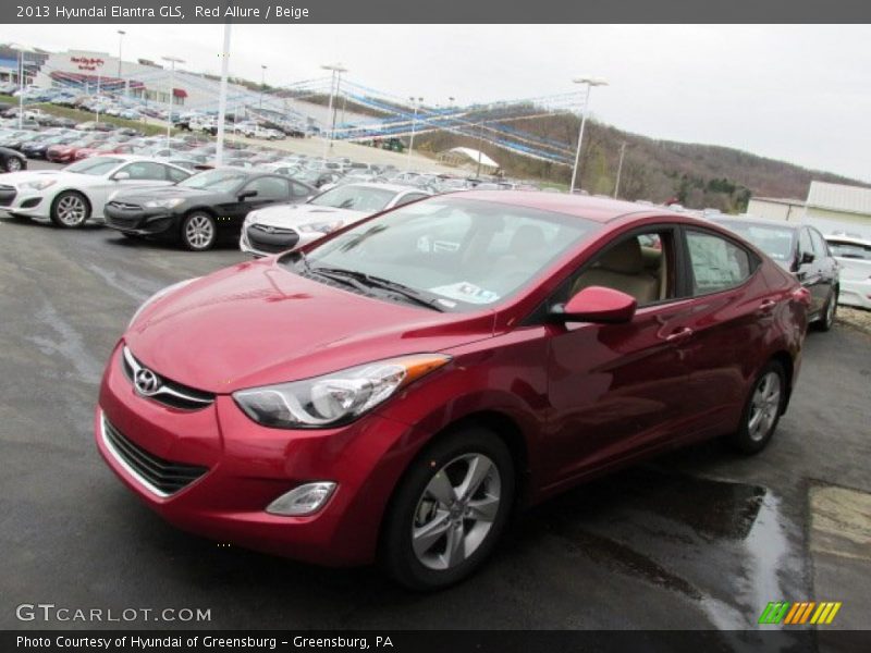 Red Allure / Beige 2013 Hyundai Elantra GLS