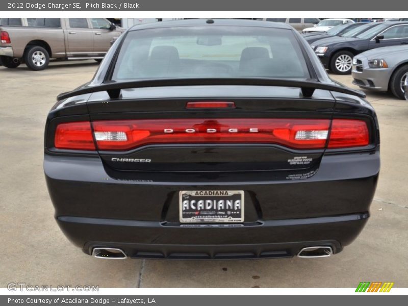 Pitch Black / Black 2012 Dodge Charger SE