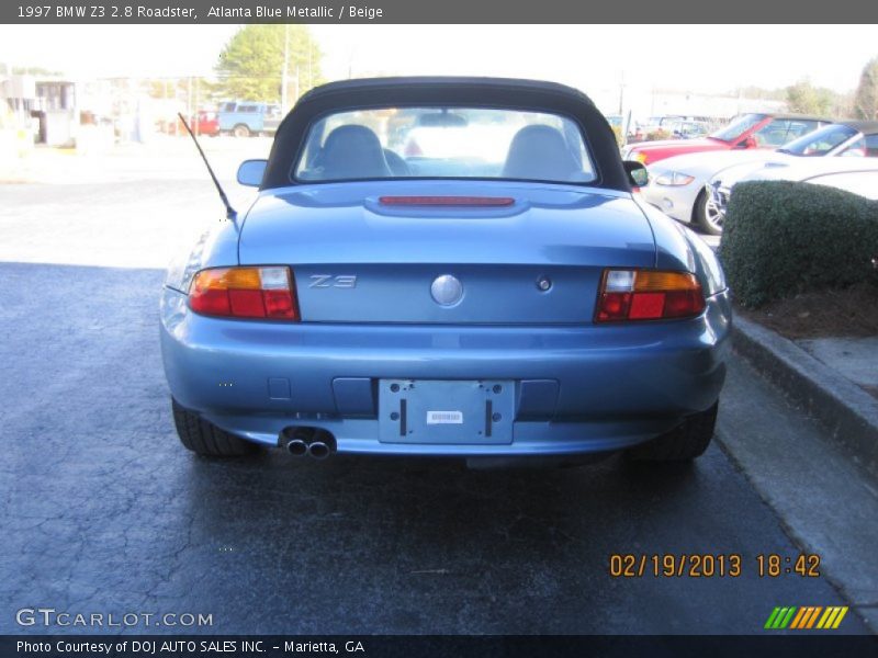 Atlanta Blue Metallic / Beige 1997 BMW Z3 2.8 Roadster