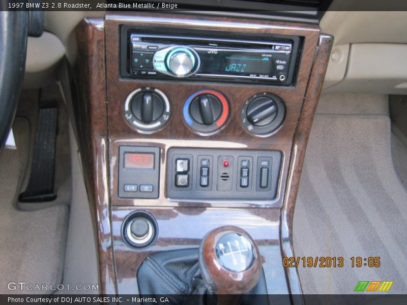 Atlanta Blue Metallic / Beige 1997 BMW Z3 2.8 Roadster
