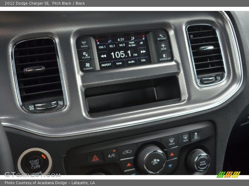 Pitch Black / Black 2012 Dodge Charger SE
