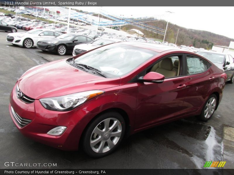 Sparkling Ruby / Beige 2013 Hyundai Elantra Limited