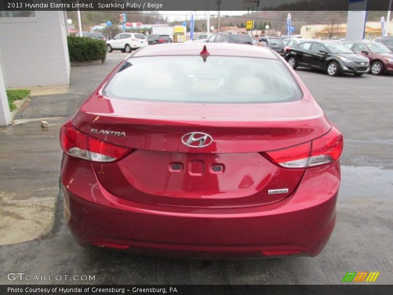 Sparkling Ruby / Beige 2013 Hyundai Elantra Limited