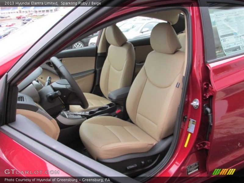 Sparkling Ruby / Beige 2013 Hyundai Elantra Limited