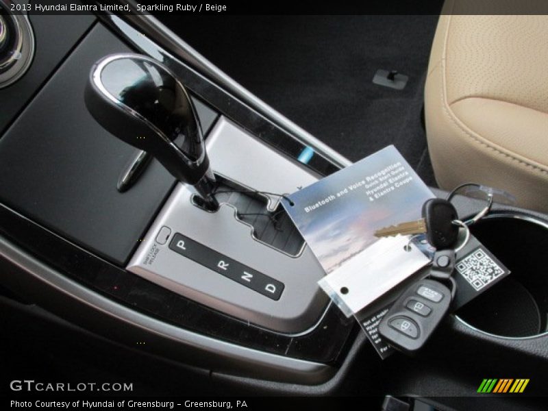 Sparkling Ruby / Beige 2013 Hyundai Elantra Limited
