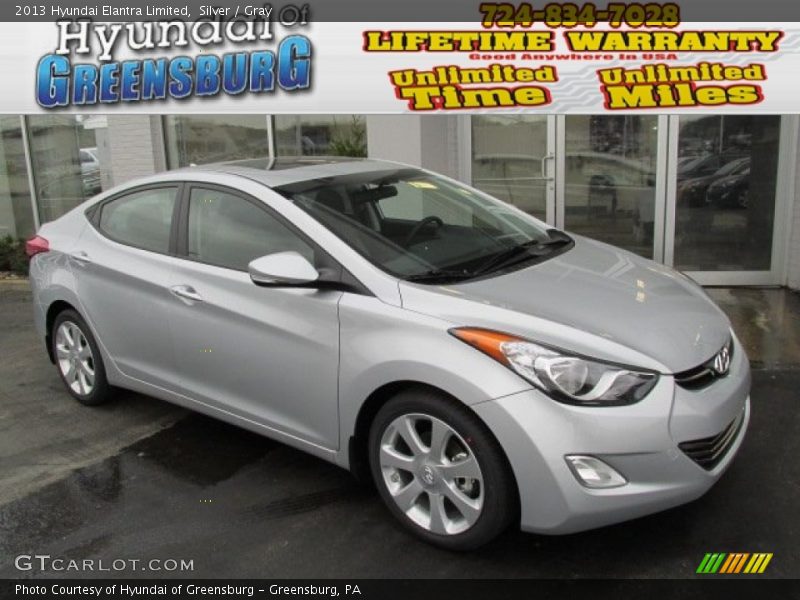 Silver / Gray 2013 Hyundai Elantra Limited