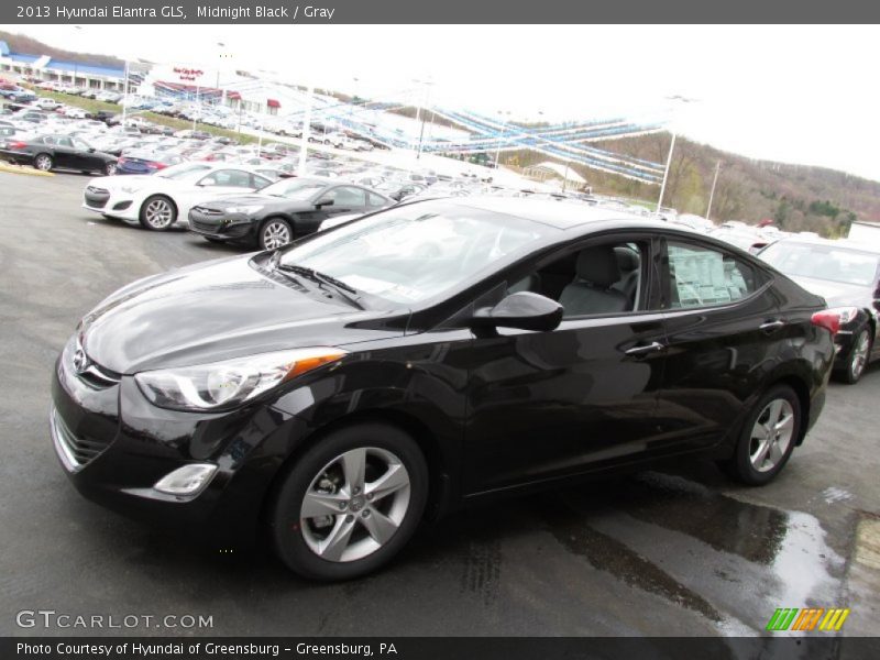 Midnight Black / Gray 2013 Hyundai Elantra GLS