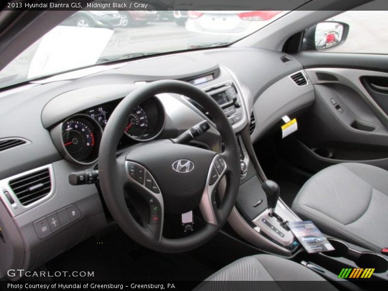 Midnight Black / Gray 2013 Hyundai Elantra GLS