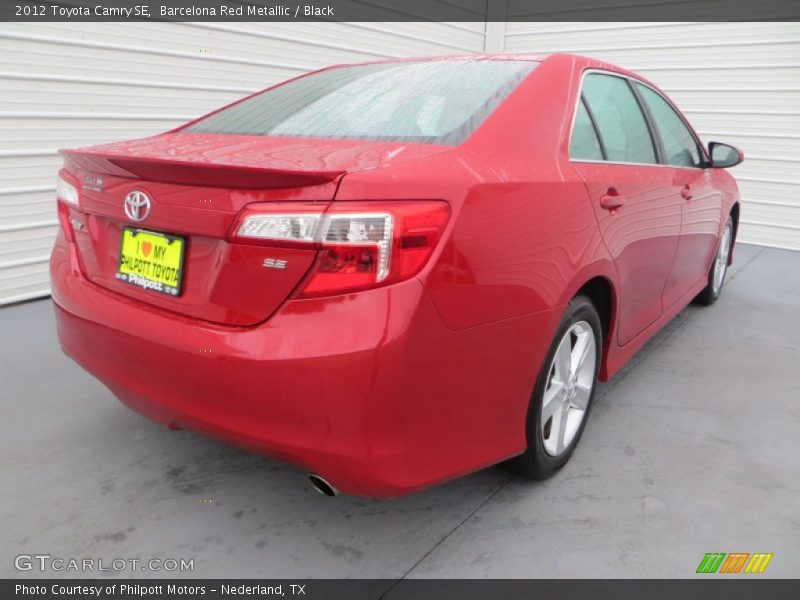 Barcelona Red Metallic / Black 2012 Toyota Camry SE