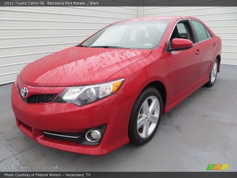 Barcelona Red Metallic / Black 2012 Toyota Camry SE