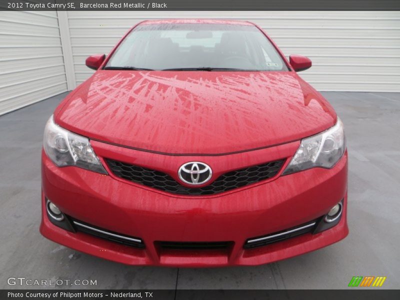 Barcelona Red Metallic / Black 2012 Toyota Camry SE