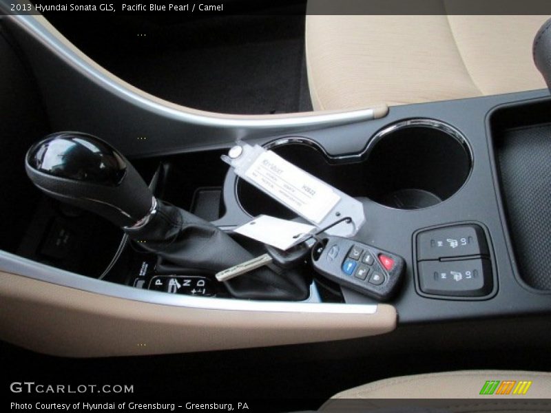 Pacific Blue Pearl / Camel 2013 Hyundai Sonata GLS
