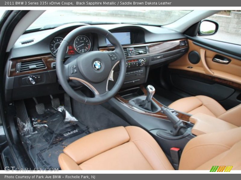 Saddle Brown Dakota Leather Interior - 2011 3 Series 335i xDrive Coupe 