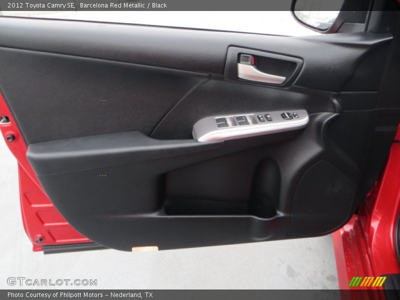 Barcelona Red Metallic / Black 2012 Toyota Camry SE