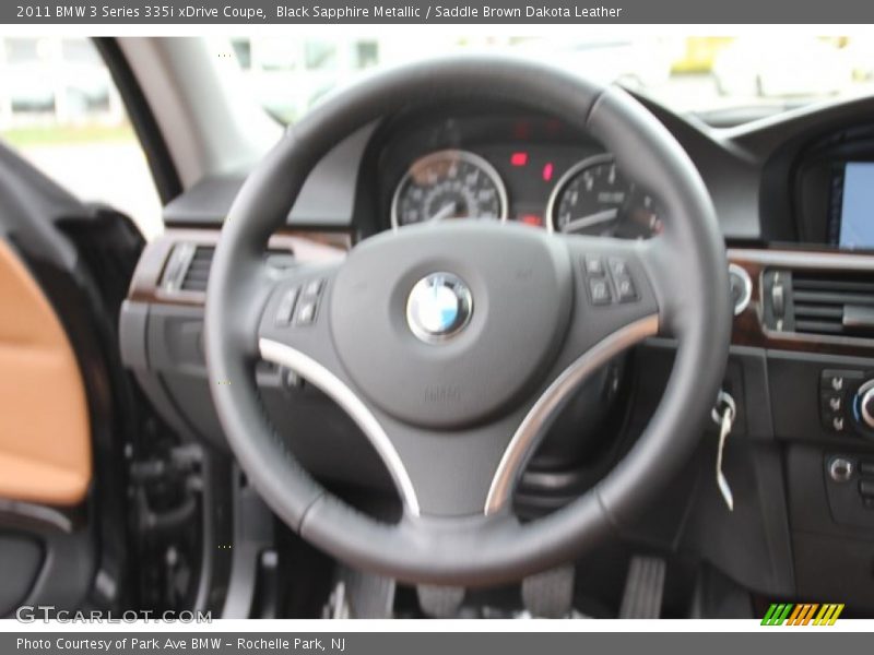 Black Sapphire Metallic / Saddle Brown Dakota Leather 2011 BMW 3 Series 335i xDrive Coupe