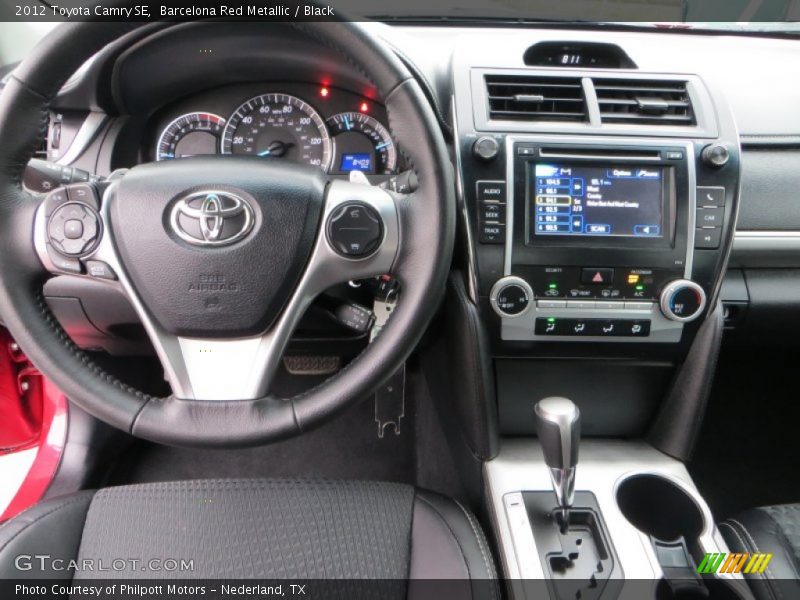 Barcelona Red Metallic / Black 2012 Toyota Camry SE