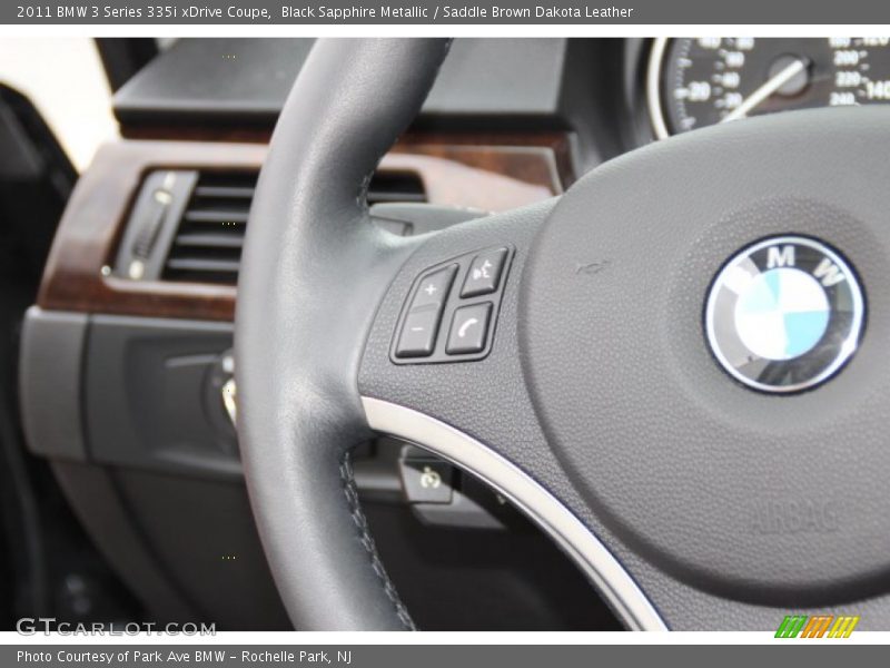 Black Sapphire Metallic / Saddle Brown Dakota Leather 2011 BMW 3 Series 335i xDrive Coupe