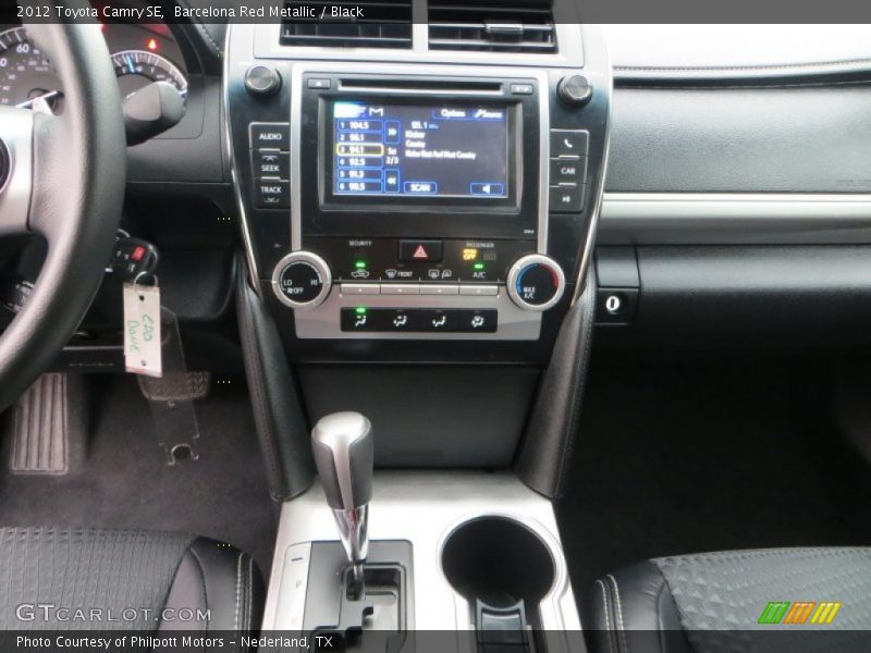 Barcelona Red Metallic / Black 2012 Toyota Camry SE