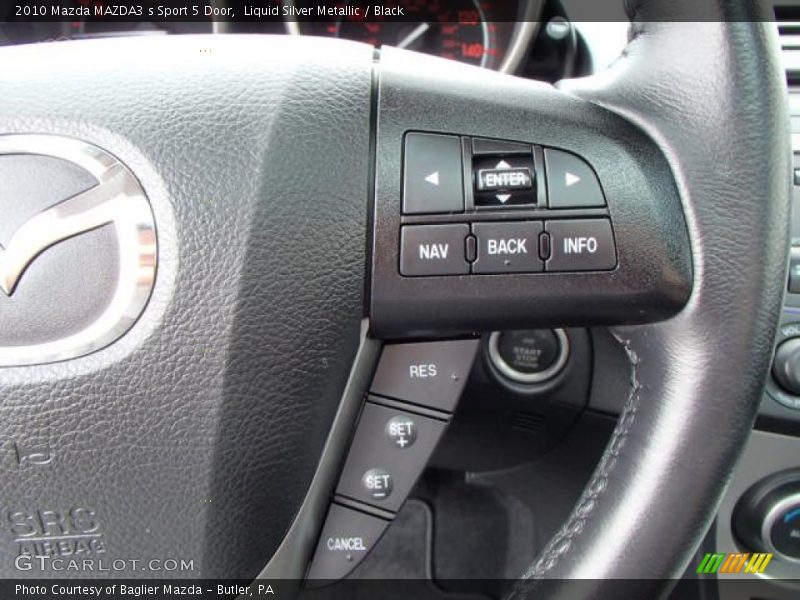 Liquid Silver Metallic / Black 2010 Mazda MAZDA3 s Sport 5 Door