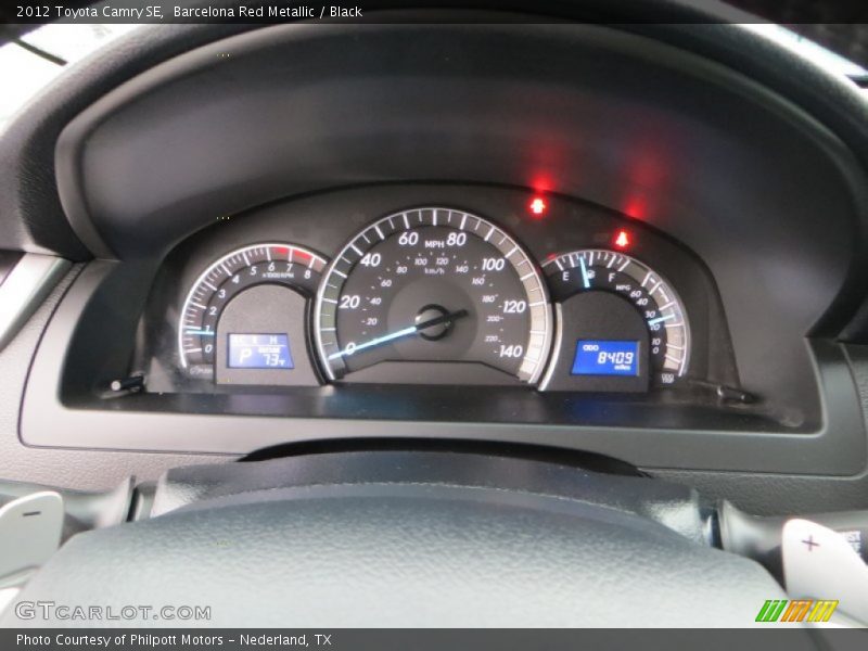 Barcelona Red Metallic / Black 2012 Toyota Camry SE