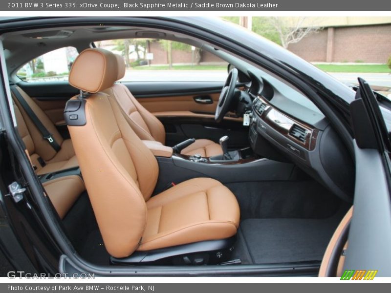 Black Sapphire Metallic / Saddle Brown Dakota Leather 2011 BMW 3 Series 335i xDrive Coupe