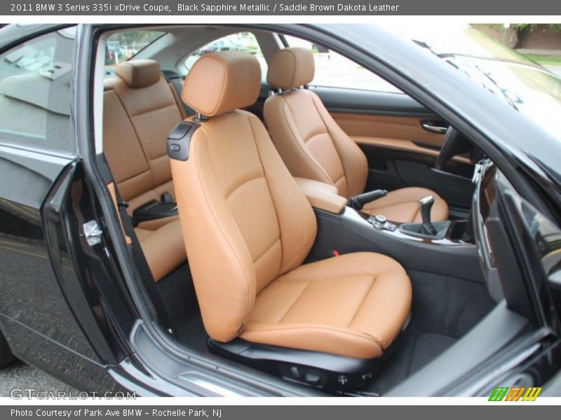 Black Sapphire Metallic / Saddle Brown Dakota Leather 2011 BMW 3 Series 335i xDrive Coupe