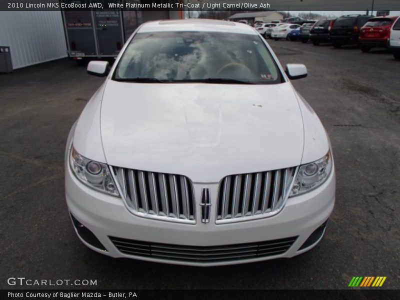 White Platinum Metallic Tri-Coat / Light Camel/Olive Ash 2010 Lincoln MKS EcoBoost AWD