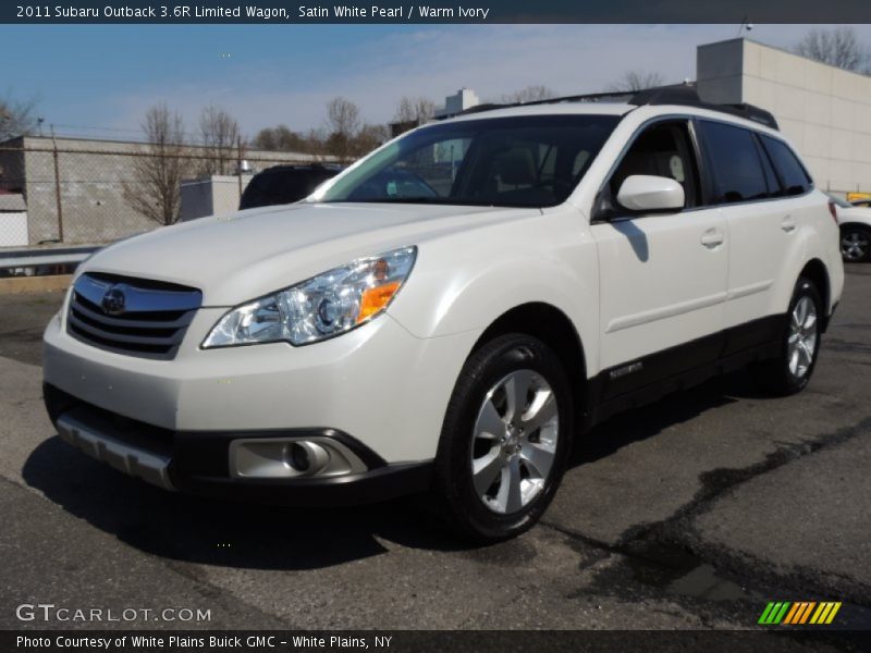 Satin White Pearl / Warm Ivory 2011 Subaru Outback 3.6R Limited Wagon