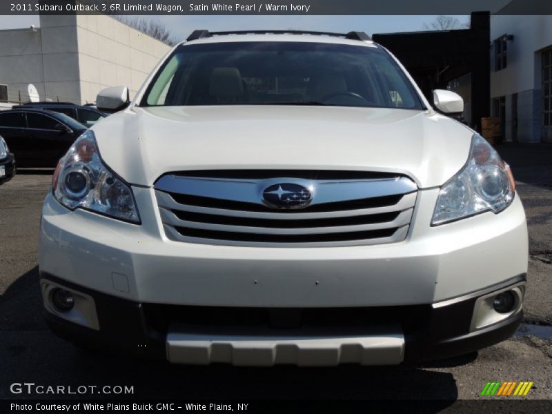 Satin White Pearl / Warm Ivory 2011 Subaru Outback 3.6R Limited Wagon
