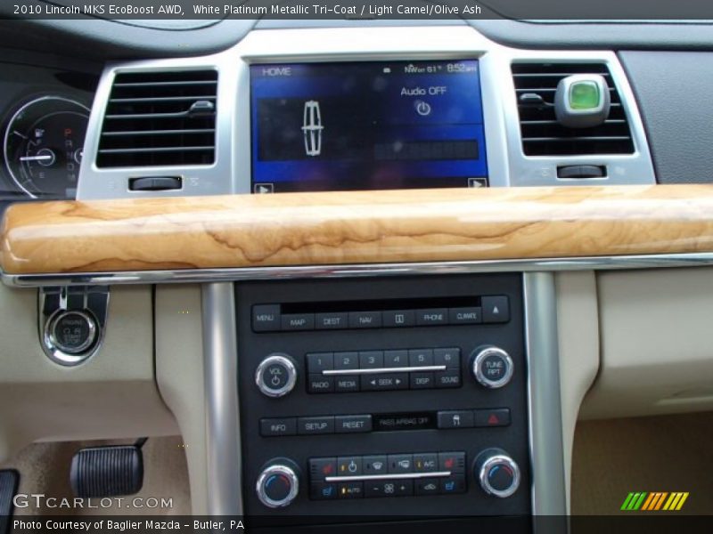 White Platinum Metallic Tri-Coat / Light Camel/Olive Ash 2010 Lincoln MKS EcoBoost AWD