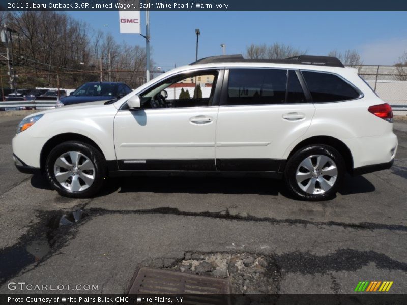 Satin White Pearl / Warm Ivory 2011 Subaru Outback 3.6R Limited Wagon