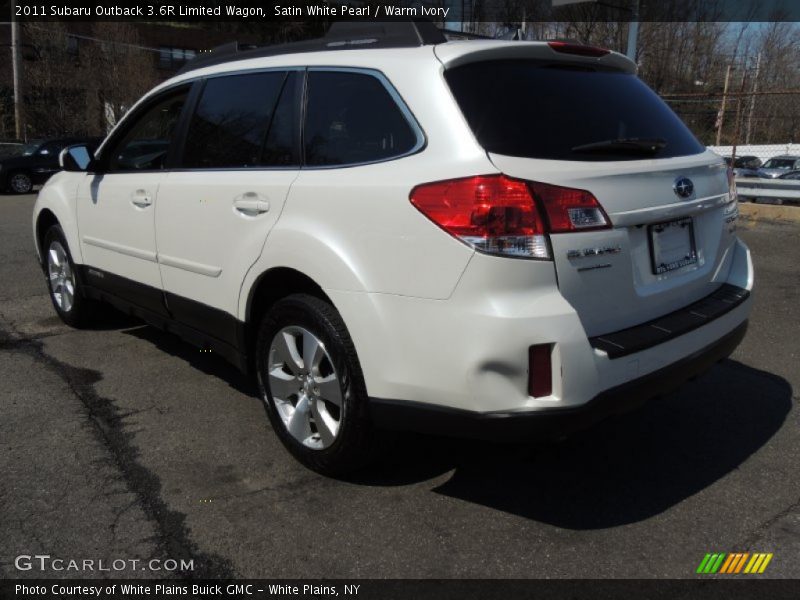 Satin White Pearl / Warm Ivory 2011 Subaru Outback 3.6R Limited Wagon
