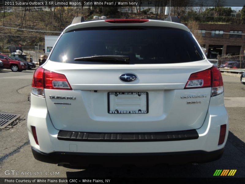 Satin White Pearl / Warm Ivory 2011 Subaru Outback 3.6R Limited Wagon