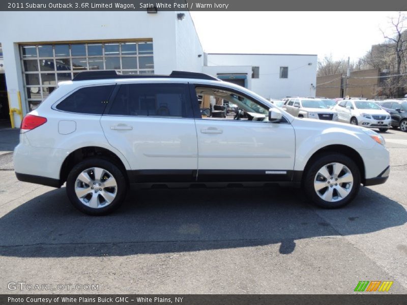 Satin White Pearl / Warm Ivory 2011 Subaru Outback 3.6R Limited Wagon
