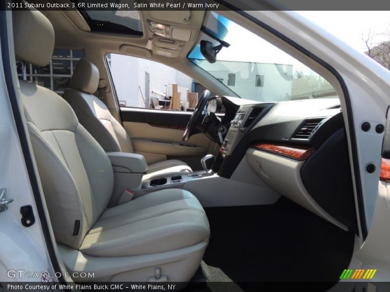 Satin White Pearl / Warm Ivory 2011 Subaru Outback 3.6R Limited Wagon